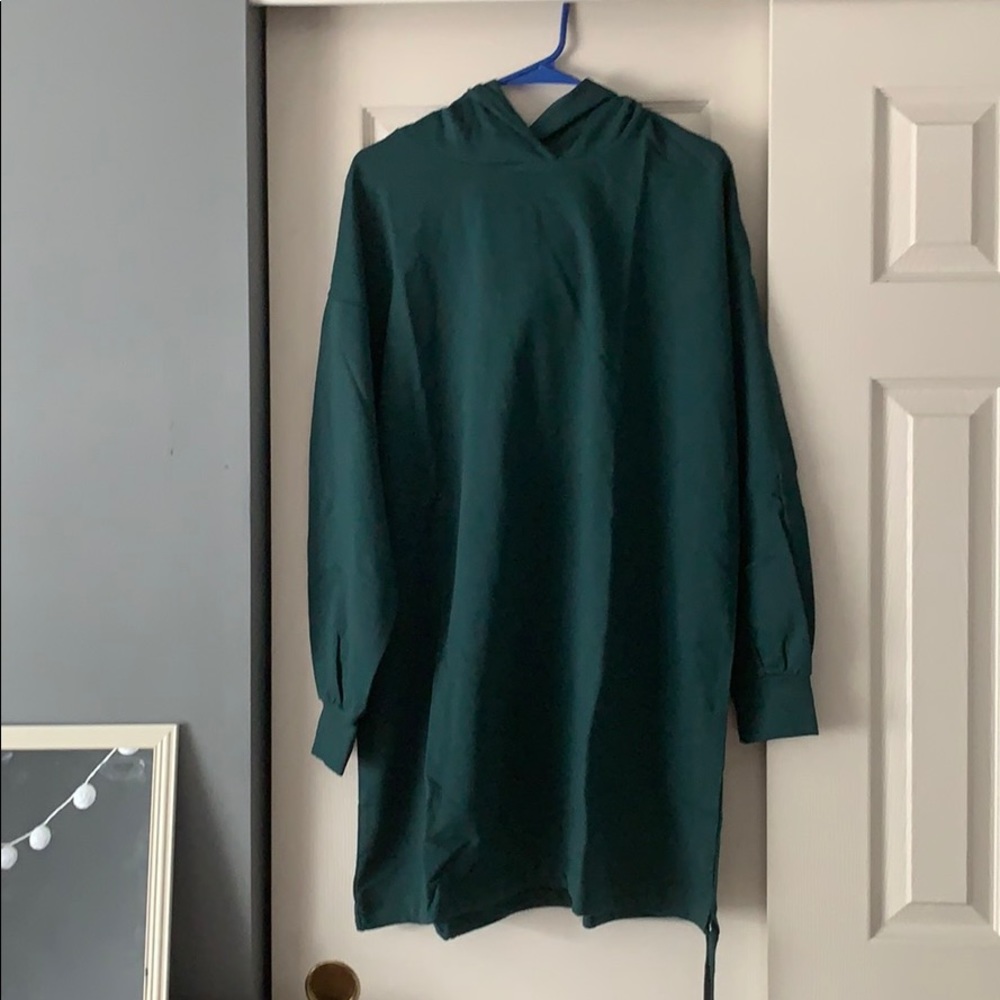Green ASOS Hoodie Dress + SH